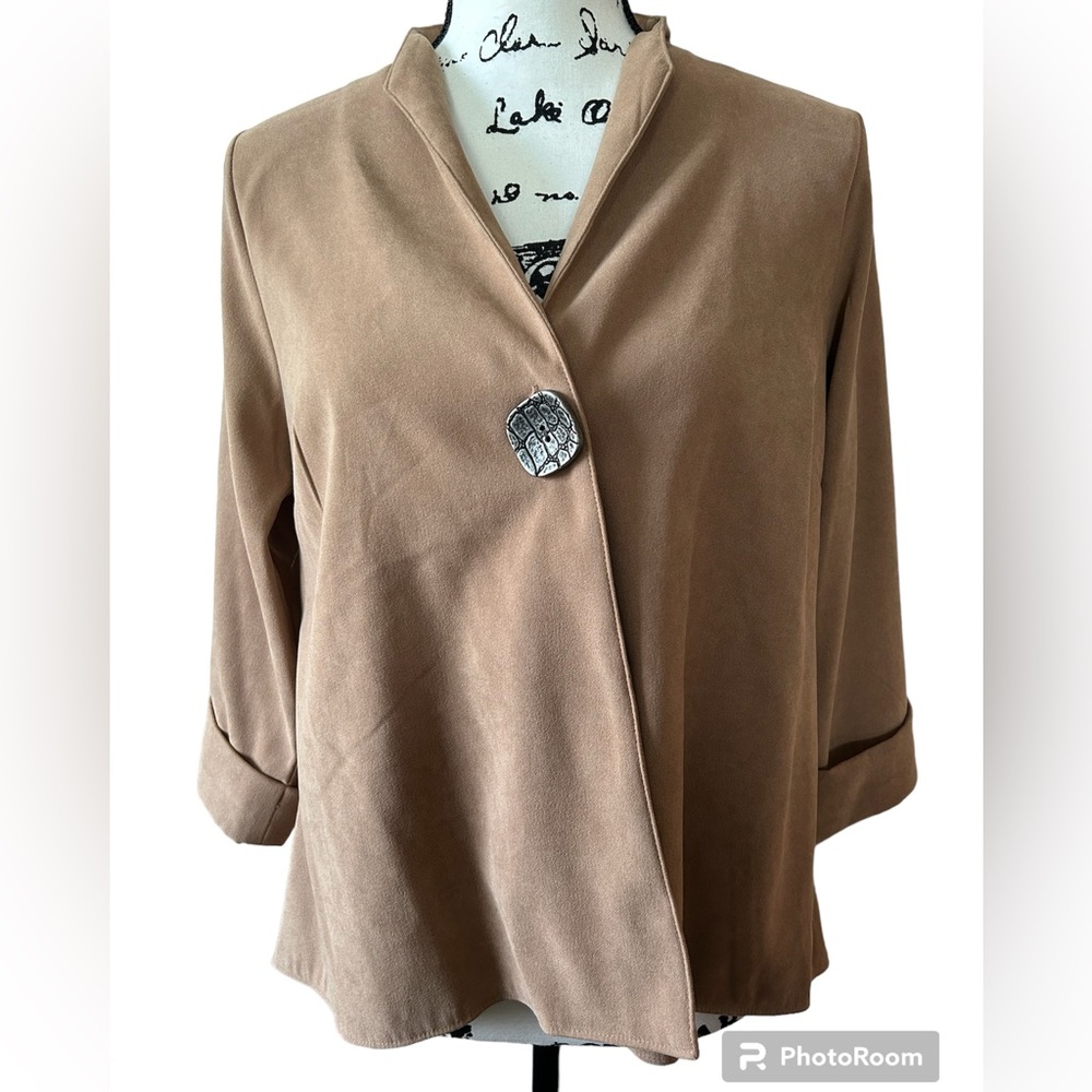 JM Collection Beige Jacket - Picture 2 of 7